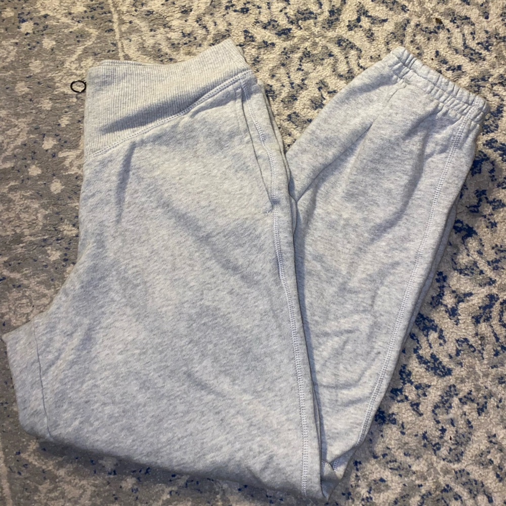Aerie Light Gray Zip-Front Sweat Pants